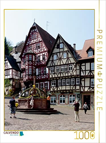 CALVENDO Puzzle Miltenberg, Osterbrunnen am Schnatterloch | 1000 Teile Lege-Größe 48 x 64 cm Foto-Puzzle für glückliche Stunden
