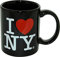 I Love New York Tazze colorate - Tazze double-face I Love NY in colori giallo, rosa, arancione, blu, viola, nero e bianco souvenir