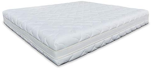 Baldiflex Emporio Fodera per Materasso Matrimoniale in Maxicool, Coprimaterasso, con Fascia Traspirante, Sfoderabile con Zip, Atossica, Misura 160x190x22 cm