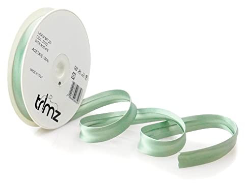 Trimz Col2032T 2032T Schrägband, Satin-Acetat, olivgrün, 14/4/4 mm