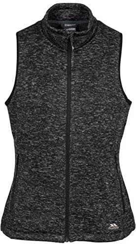 Trespass Women's Mildred Warm Fleece Gilet 3200gsm, Black Marl, 16 UK