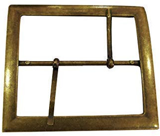 Trimming Shop Messing Groß Rechteckige 82mm Unisex Weihnachtsmann Gürtelschnalle, Langlebig, Leicht, Verkleidung Clip Riemen für Mode-Accessoires, Jacken, Graben Mantel, 1 STK. - Design - 1