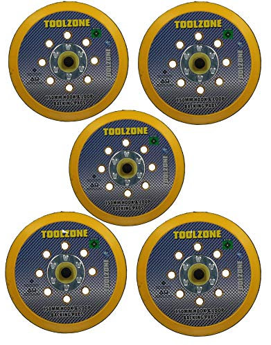 6 Dual Action Hook + Loop DA Orbital Backing Pad Sander Sanding 5 Pack