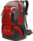 OcioDual Wanderrucksack 40L Rot, Travelite Rucksack, Arbeitsrucksack Herren, Wanderrucksack Herren, Rucksack Wasserdicht, Reiserucksack, Camping, Survival und Outdoor-Sport