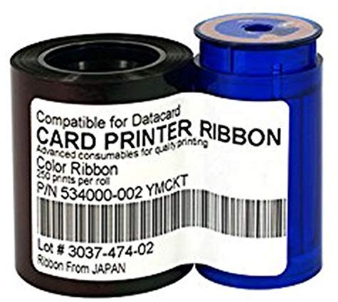 534000-002 Farbband für Datacard SD260 SD360 SP25 SP35 SP55 SP75 Plus-Kartendrucker 534000-002 Kompatibel mit YMCKT-Farbband 250 Bildern