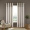 Catherine Lansfield Melville Woven Texture Cotton 90x90 Inch Eyelet Unlined Curtains Two Panels Natural