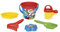 Wader 81137 - Eimergarnitur Paw Patrol mit Eimer, Sieb, Wasserkanne, Schaufel, Rechen und Sandform, 6-teilig, ideal als Geschenk für kreatives Spielen