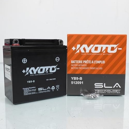 Batterie SLA Kyoto compatible avec Moto Aprilia 125 Red rose 1988 à 1995 Y9B-B / 12V 9Ah