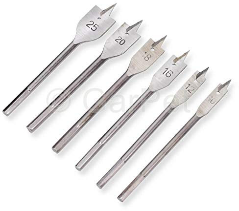 Flachfräsbohrer Set Flachfräsbohrer Flach Holz Bohrer Satz Fräsbohrer 6 tlg