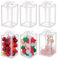 BENECREAT 24PCS Boîte de Faveur Transparente avec Nœud Papillon 12x7x7cm Boîtes d'emballage Cadeau en PVC Transparent pour Mariage de Vacances, Faveurs de Fête et de Douche