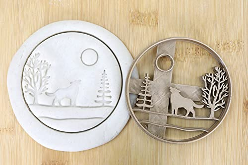 Wolf Wald cookie cutter Fondant Keksstempel/Ausstechform keksausstecher PLA ca.8cm