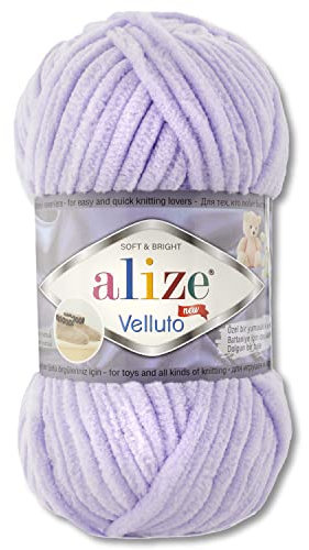 100 g Alize Velluto Wolle in 30 Auswahl (146 | Lila)