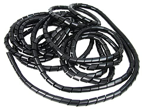 Insatech Spiral-Kabelschlauch 4mm Innen-Ø 6-60mm Außen-Ø schwarz 10m Rolle aus Kunststoff