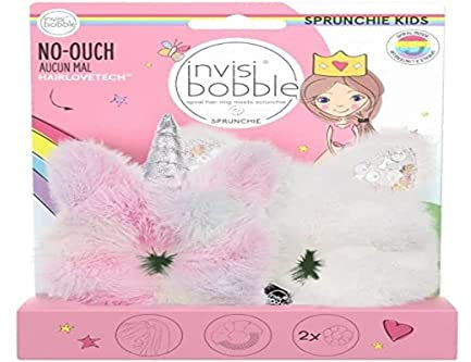 Invisibobble Kids Duo Scrunchie Unicorn & Bunny I 2x Haargummi Einhorn & Häschen Plüsch Scrunchies Super Süß I Geschenke Für Mädchen I Haarschmuck Flauschig