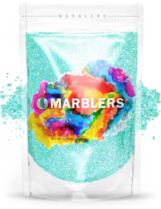 MARBLERS Teal Mica Powder [Tiffany Pearl] 3oz (85g) | Cosmetic Grade | Epoxy Resin Pigment | Dye | Non-Toxic, Vegan, Cruelty-Free | Lip Gloss, Nails, Body Butter | Bath Bomb, Candle & Soap Making