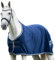 EQUILYX® Abschwitzdecke Pferd [perfekte Passform] Fleecedecke Stalldecke Transportdecke wärmend feuchtigkeitsabsorbierend atmungsaktiv (Royalblau, 125)