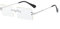 YUELUQU Retro Rimless Rectangle Sunglasses for Women Men Transparent Glasses Y2K Vintage Eyewear (Silver clear)