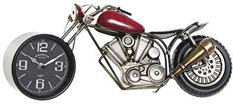 DKD Home Decor Tischuhr Glas Rot Eisen (46 x 14,5 x 20 cm) (Referenz: S3026699)