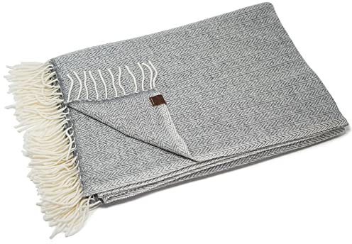 Borges & Scott - 100% Kaschmirdecke/Überwurf - Stein HB