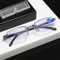 OVNMFH Saphir-Anti-Blau-Progressive Fern- und Nah-Lesebrille mit hoher Härte und doppeltem Verwendungszweck, ultraleichte Lesebrille für Frauen und Männer (Black,'+2.5)