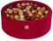 MEOWBABY Piscine à Balle pour bébé – Piscine à balles Douce en Velours 90x30cm avec 200 balles – Fosses a Boules pour Enfants, Magenta