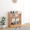 INLIFE Schuhregal mit Schublade 70x27x81 cm Massivholz Nussbaum,7.9kg,350359