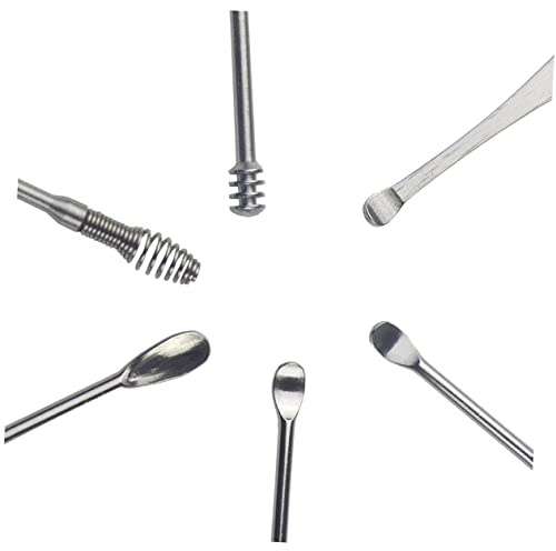 OHPHCALL Kit de Limpieza de Oídos de Acero Inoxidable Portátil para Uso en Casa Herramienta Fácil de Limpiar para Eliminar Cera y Mantener Orejas Saludables