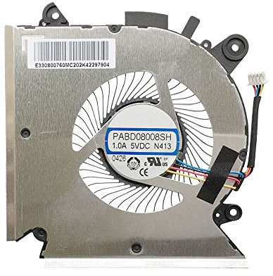 RAKSTORE Ventilateur de processeur pour ordinateur portable compatible avec MSI GF65 Thin 10UE - Ventilateur de rechange silencieux PAAD06015SL PABD08008SH (ventilateur CPU)