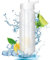 Holdfiturn Water Bottle with Straw 750ml Plastic Leakproof Bottle for Cold Water Reusable Transparent Gym Bottle for Sport Picnic Traveling Study Cycling White