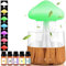 Mriykio Rain Cloud Humidifier Water Drip, Mushroom Diffuser with 5 Essential Oils, Raining Night Light 7 Changing Colors, Desk Bedside Lights for Sleeping Relaxing Mood