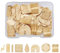 SUPERFINDINGS 80 Pcs Breloque de Connecteur en Laiton Texturé 8 Styles Breloques Vierges Connecteur Lien Charmes Estampage Blancs Plaqué Or Charmes pour Fabrication Manuelle Bijoux,Hole:1-1.4cm
