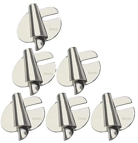 Iegefirm 6 Pièces D'Ourlet Roulé à Coudre, 3 Mm-8 mm 6 Tailles Pression Roulé Machine à Coudre Pied-De-Biche Ourleur Accessoires