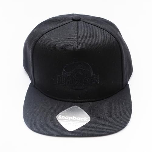 Cotton Soul Jurassic Park Mono Logo Snapback Cap, Black, One Size