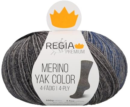 REGIA Premium Merino Yak Color 4-fach 08516 - stormy sky color