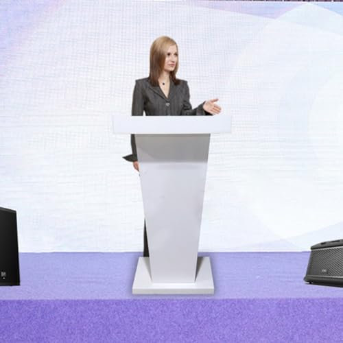 Tragbares Podium, Acryl auf Rädern, Rednerpulte, großer offener Stauraum, leicht zu bewegen, Kanzeln, neigbarer Tisch, Rednerpulte