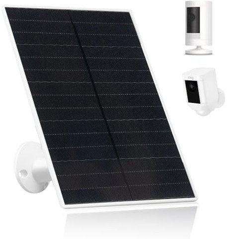 Solar Panel Charger for Ring Camera, Power for Ring Stick Up Camera, Ring Spotlight Camera Battery (Not for Spotlight Plus/Pro), 10ft Charger Cable, 6W 5V Weatherproof Outdoor Solar Panel