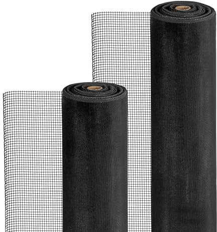 ONPIRA Fliegennetz Fliegengitter als Meterware aus 3 Material & 3 Breiten (Aluminium/Edelstahl/Edelstahl Schwarz) 0,8m / 1m /1,2m (0,8m / Edelstahl V4A Schwarz)