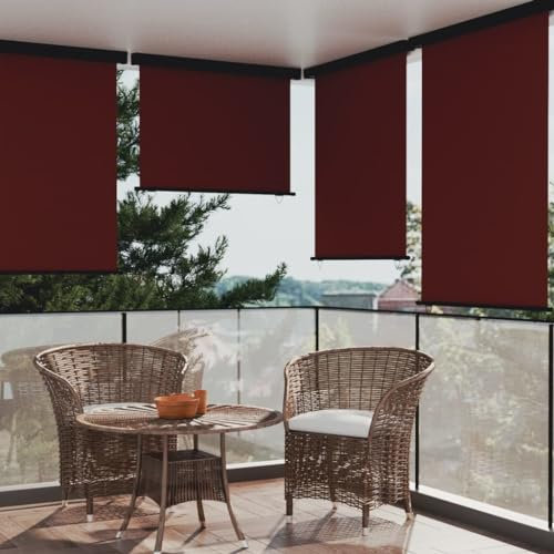 Home & Garden Rasen & Garten Outdoor Living Outdoor Sonnenschirme & Sonnenschirme - Seitenmarkise Balcony 122x250 cm Braun