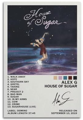szzmyo Alex G Poster, Motiv: Haus des Zuckers, dekoratives Gemälde, modern, ästhetisch, Leinwandposter, Schlafzimmer, Kunst, Wohnzimmer, Dekoration, Poster, 30 x 45 cm, ungerahmter Stil