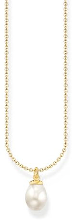 Thomas Sabo Kette mit Perlen-Anhänger vergoldetes Silber KE2238-430-14