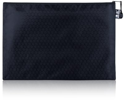EIHI Pochette Piatta,Busta Porta Soldi,Pochette Portadocumenti Con Cerniera,Borsa Da Banca A5,Borsa Per Banconote,Impermeabile Sacchetto Del Documento,Borse Di File Con Cerniera,Nero