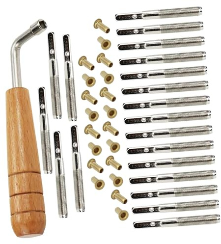 Leierwirbel Satz für Lyra Harfe, Stimmstifte Ersatz Zubehör | Holz und Metall, Glatte Oberfläche ohne Grat, Sicher Nutzbar, für Lyra Harfen Spieler