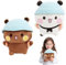 AVCXEC Bubu Dudu Kuscheltier, 2 Stück Dudu Bubu Plüschtier, 20 cm Bubu Dudu Plüsch, Bezauberndes Weiches Panda Kuscheltier, Pandabär Kuscheltier Kissen, Geburtstagsgeschenk für Jungen und Mädchen