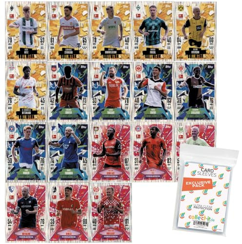 Bundle mit Topps Match Attax Bundesliga - 2024/25 - Alle 18 Allrounder Karten + Exklusive Collect-it Hüllen