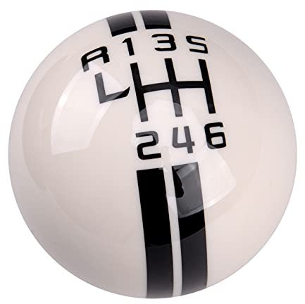 XENITE Schaltknauf 6 Gang Schaltknauf Kugel Für F&ord M&ustang S&helby GT 500 Cobra MT Weiß Autozubehör