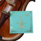 Set completo di corde per violino 4/4, calibro medio, anello oro E e argento D, + extra oro E, suono caldo, tono focalizzato, qualità professionale per tutti i livelli, nucleo sintetico, luminoso e