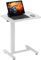 HOMCOM Höhenverstellbar Steh-Sitz C-förmig Schreibtisch Platzsparend Laptoptisch Stehpult Beistelltisch mit Rollen für Arbeitszimmer Wohnzimmer Weiß Belastbar bis 70 kg 65 x 48 x 70-110 cm