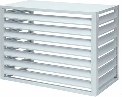 BTOIASYHF Outdoor-Klimaanlagenabdeckung, Aluminium-Blumenregal, Fensterläden, Raumteiler, Weiß