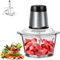 Hachoir Électrique, hachoir à légumes haute puissance avec 4 lames tranchantes, hachoir à viande électrique 300W, 2 réglages de vitesse, hachoir électrique de cuisine multifonction avec 2L conteneur