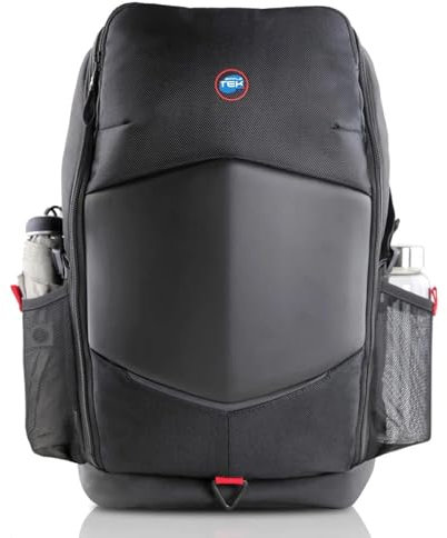 SIMPLETEK - Sac à dos Gaming Pursuit (PS-BP-BK-17-19) | Compatible avec Dell - pour ordinateurs portables jusqu'à 17 | 12, 13, 14, 15 pouces | Noir (reconditionné), Noir , Taille Unique